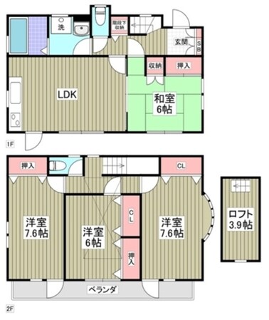 エクセルタウン花園戸建てⅡの物件間取画像